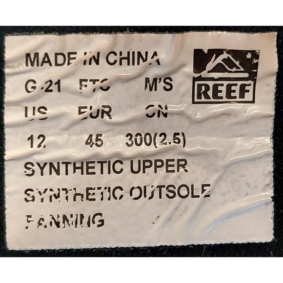 REEF BLACK BOTTLE OPENER FLIP FLOP THONG SANDALS, MENS SIZE 12 - Picture 10 of 10